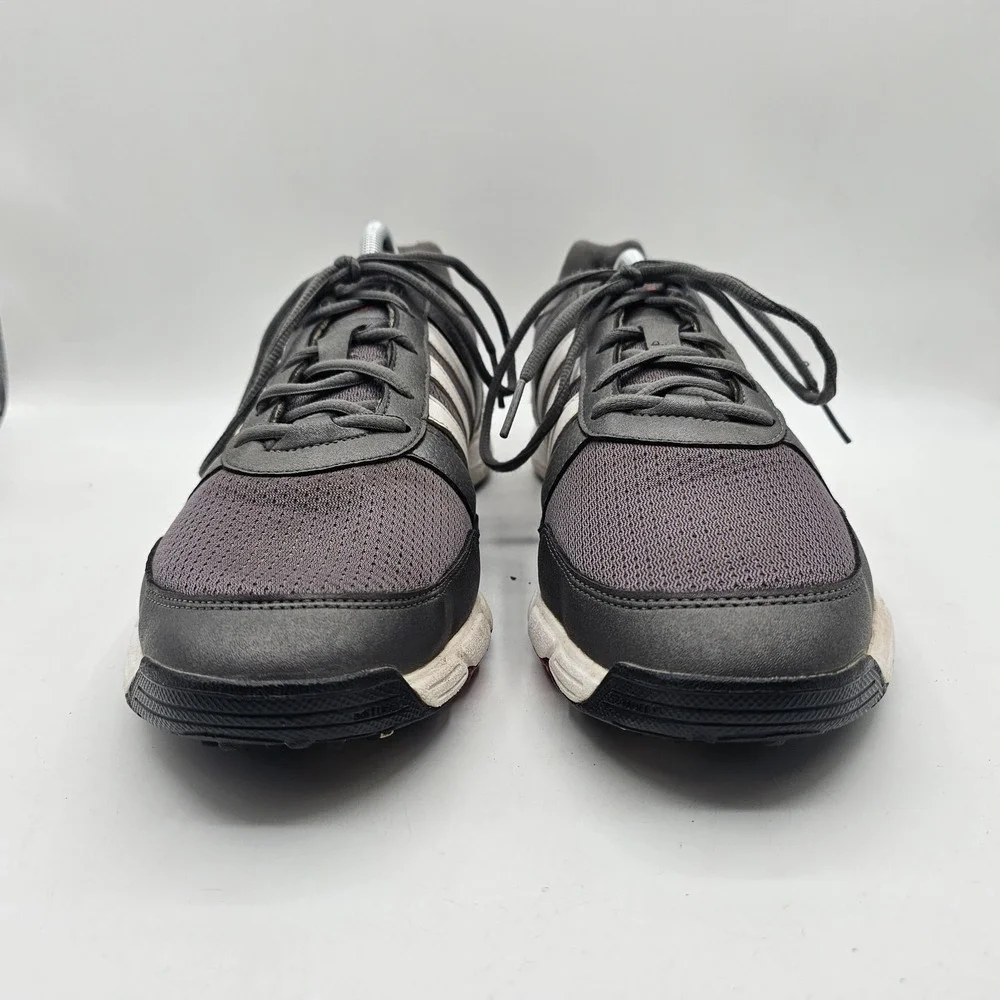 Adidas Golf Shoes Mens 12 Gray Black Synthetic Mesh Spiked Cleats Art F33551